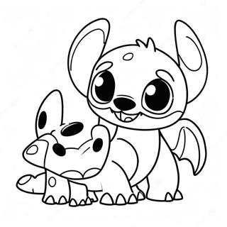 Stitch And Toothless Coloring Page 56993-45479