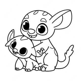 Stitch And Toothless Coloring Page 56993-45480