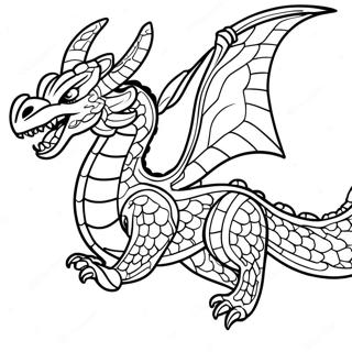 Fierce Ninjago Dragon In Flight Coloring Page 57014-45497