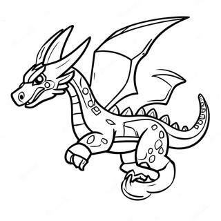 Fierce Ninjago Dragon In Flight Coloring Page 57014-45498