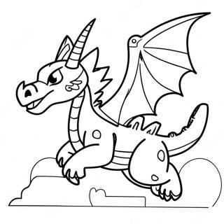 Fierce Ninjago Dragon In Flight Coloring Page 57014-45499