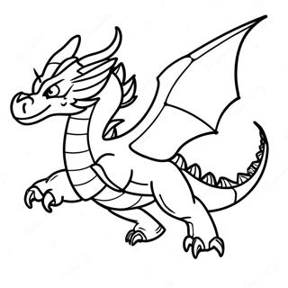 Fierce Ninjago Dragon In Flight Coloring Page 57014-45749