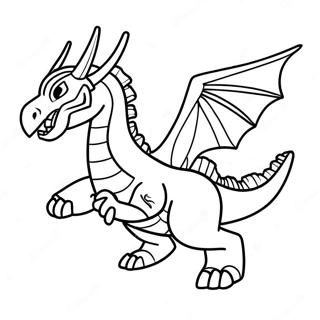 Fierce Ninjago Dragon In Flight Coloring Page 57014-45751