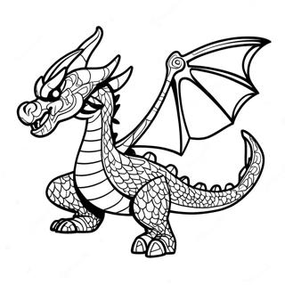 Fierce Ninjago Dragon In Flight Coloring Page 57014-45752