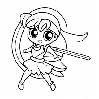 Sailor Pluto With Magical Staff Coloring Page 57034-45514