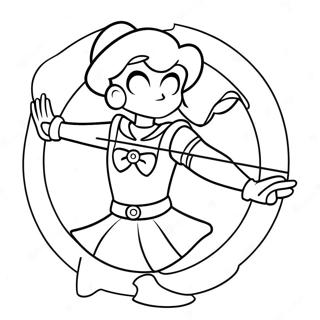 Sailor Pluto With Magical Staff Coloring Page 57034-45764