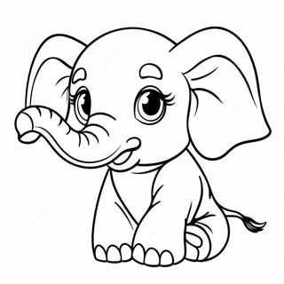 Baby Elephant Coloring Page 57063-45536