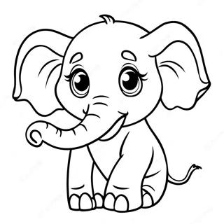 Baby Elephant Coloring Page 57063-45786