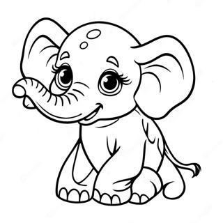 Baby Elephant Coloring Page 57063-45787