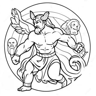 Advanced Mythology Coloring Page 57083-45551