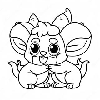 Cute Gremlins Playing Coloring Page 57104-45821