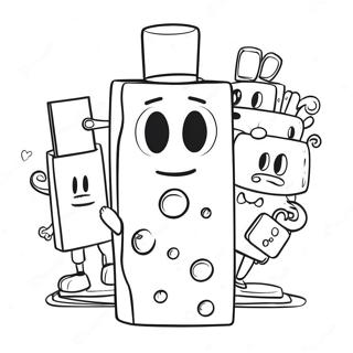 Numberblocks 100 Coloring Pages