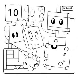 Numberblocks 100 Coloring Page 57113-45828