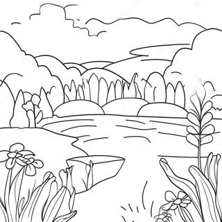 Beautiful Swedish Landscape Coloring Page 57124-45838