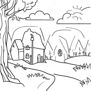 Beautiful Swedish Landscape Coloring Page 57124-45839