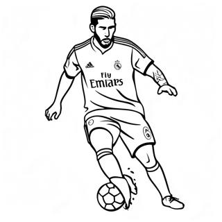 Sergio Ramos In Action Coloring Page 57134-45850