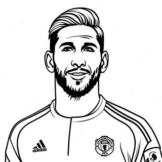 Sergio Ramos In Action Coloring Page 57134-45851