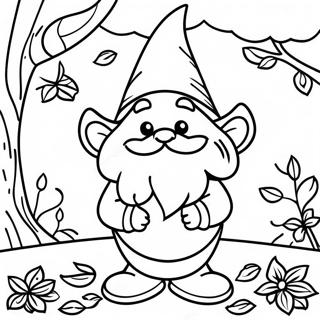 Fall Gnome Coloring Pages