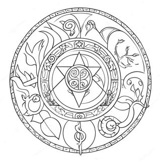 Wiccan Symbols Coloring Page 57173-45876