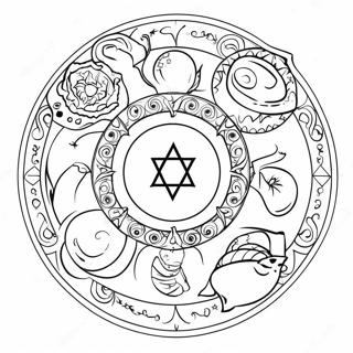 Mystical Wiccan Ritual Coloring Page 57174-45877