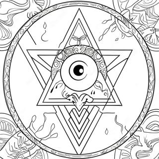 Mystical Wiccan Ritual Coloring Page 57174-45879