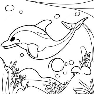 Barbie Dolphin Swimming Coloring Page 57183-45882