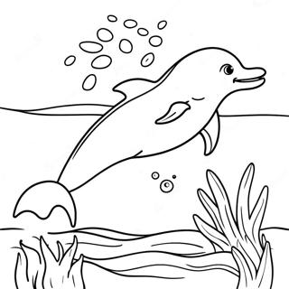 Barbie Dolphin Swimming Coloring Page 57183-45883