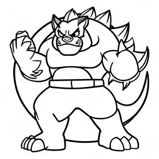 Fierce Incineroar Battle Pose Coloring Page 57194-45901