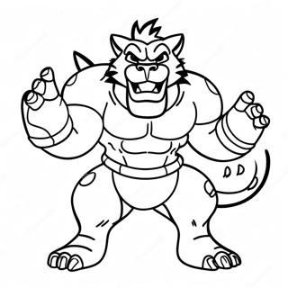 Fierce Incineroar Battle Pose Coloring Page 57194-45904