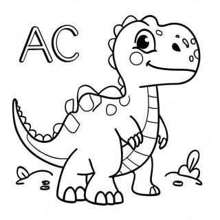 Cute Dinosaur Alphabet Coloring Page 57214-45910