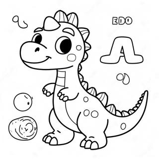 Cute Dinosaur Alphabet Coloring Page 57214-45911