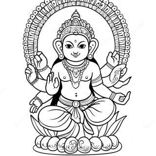 Hindu God Coloring Page 57223-45916