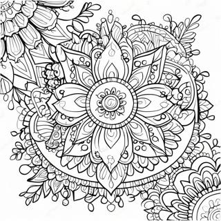 Colorful Mandala Hindu Coloring Page 57224-45922