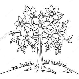 Colorful Flowering Bush Coloring Page 57244-45933