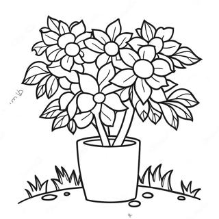 Colorful Flowering Bush Coloring Page 57244-45935