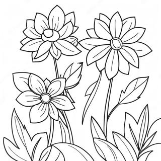 Colorful Flowering Bush Coloring Page 57244-45936