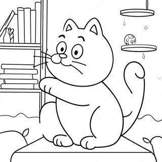 Playful Simon S Cat Coloring Page 57254-45947