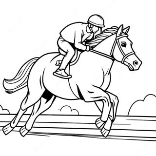 Jockey Race Horse Coloring Pages