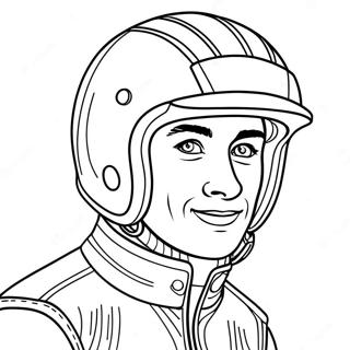 Colorful Jockey With A Bright Helmet Coloring Page 57274-45957