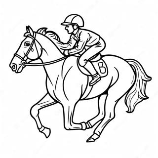 Colorful Jockey With A Bright Helmet Coloring Page 57274-45958