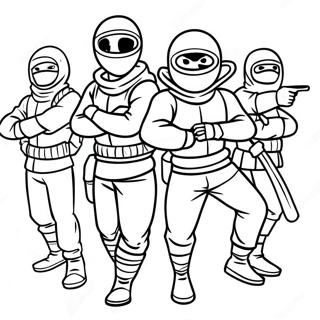 Ninja Spy Team Adventure Coloring Page 5727-4678