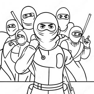 Ninja Spy Team Adventure Coloring Page 5727-4680