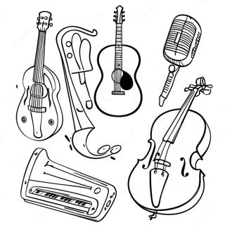 Musical Instruments Coloring Page 57284-45968