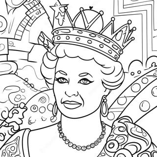 Queen Graffiti Coloring Pages