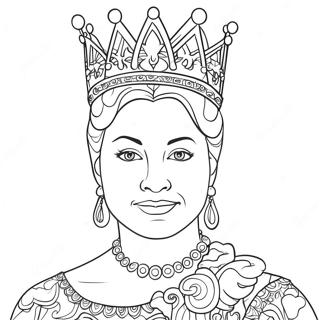 Colorful Queen Graffiti Mural Coloring Page 57294-45975