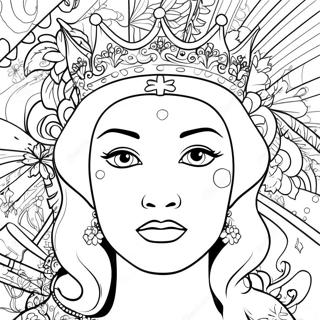 Colorful Queen Graffiti Mural Coloring Page 57294-45976