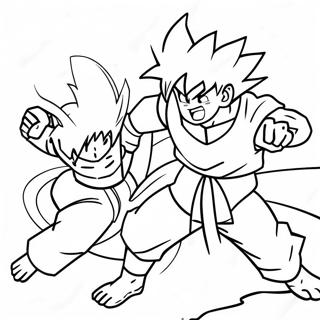 Goku Vs Naruto Epic Battle Coloring Page 57303-45982