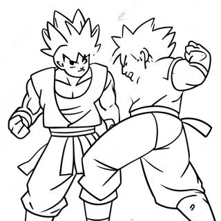 Goku Vs Naruto Epic Battle Coloring Page 57303-45983