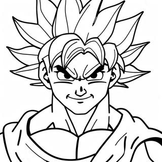 Goku Super Saiyan Transformation Coloring Page 57304-45977