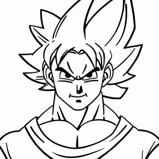 Goku Super Saiyan Transformation Coloring Page 57304-45978